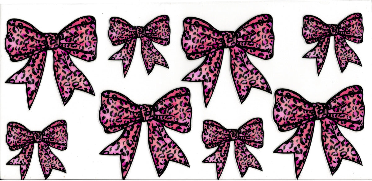 Pink and Black Cheetah Bows