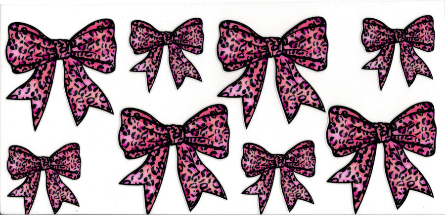 Pink and Black Cheetah Bows