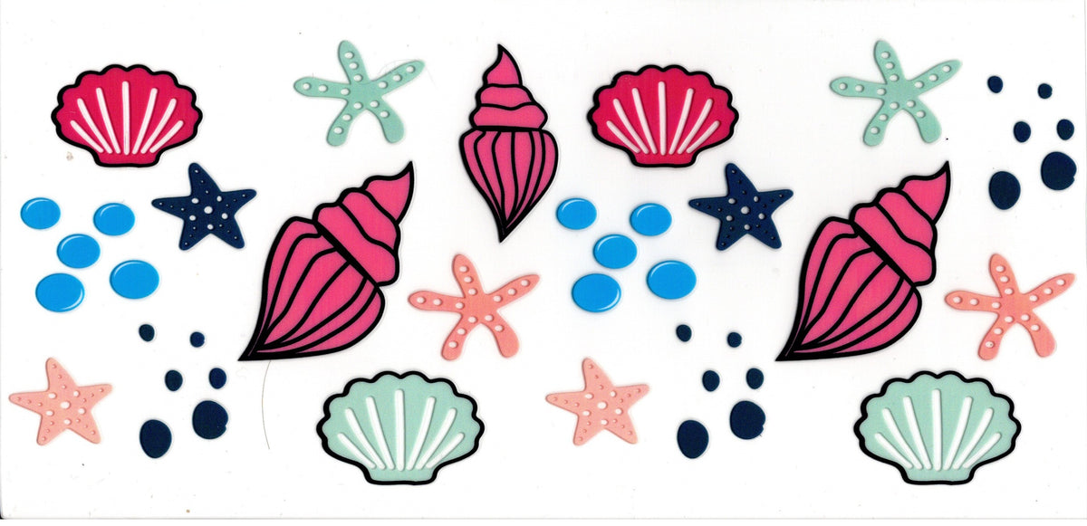 Colorful Shells and Starfish