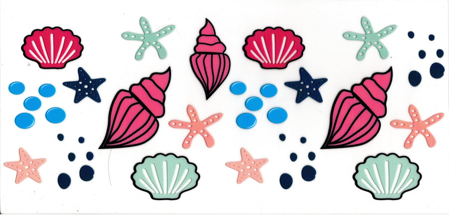 Colorful Shells and Starfish