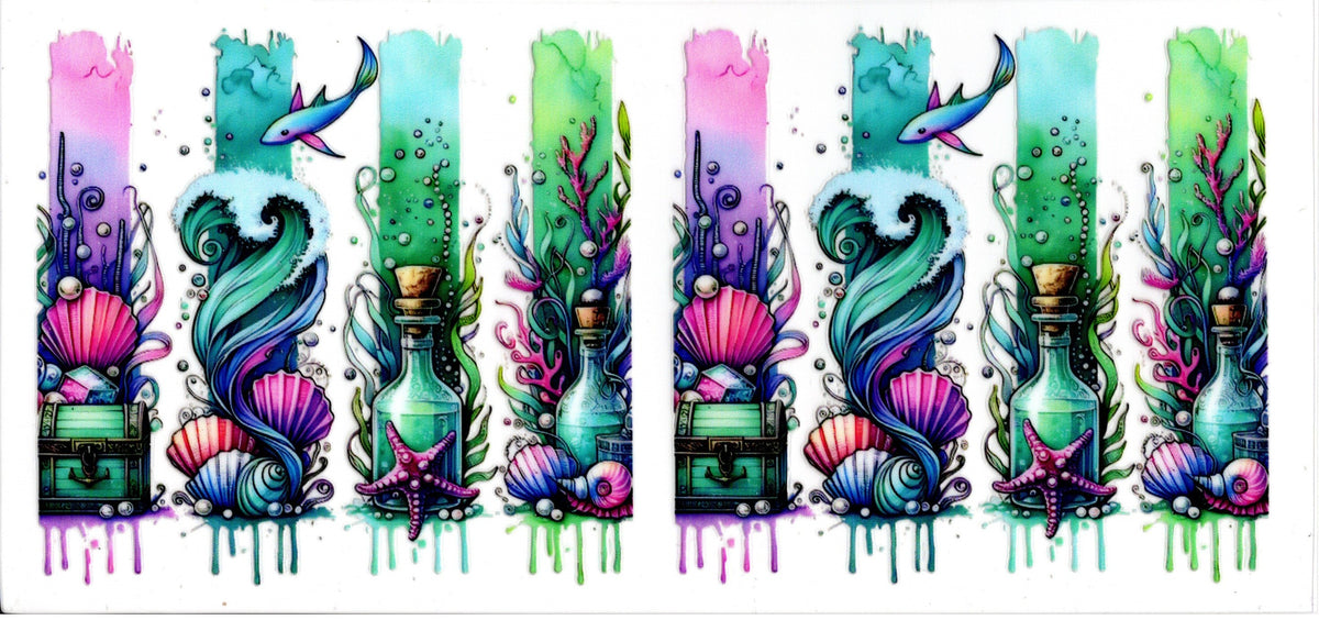 Ocean Items In Sand Jars