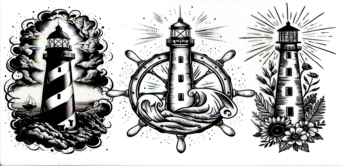 Black and White Light Houses