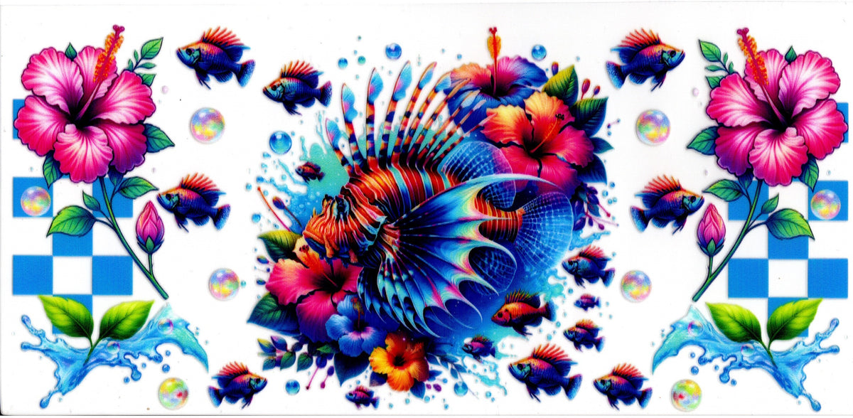 Colorful Fish and Flowers