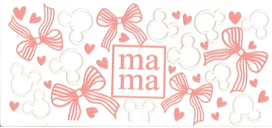 Mama with Disney Heads Bows and Hearts