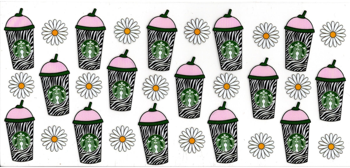 Starbucks Coffee Cups and Daisies
