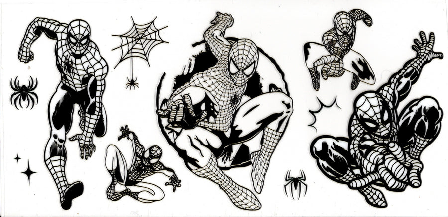 Spiderman ~ Black and White Lined