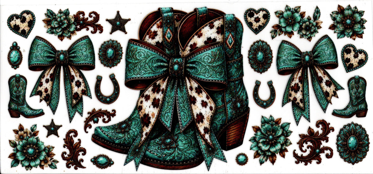 Western Boots ~ All Turquoise