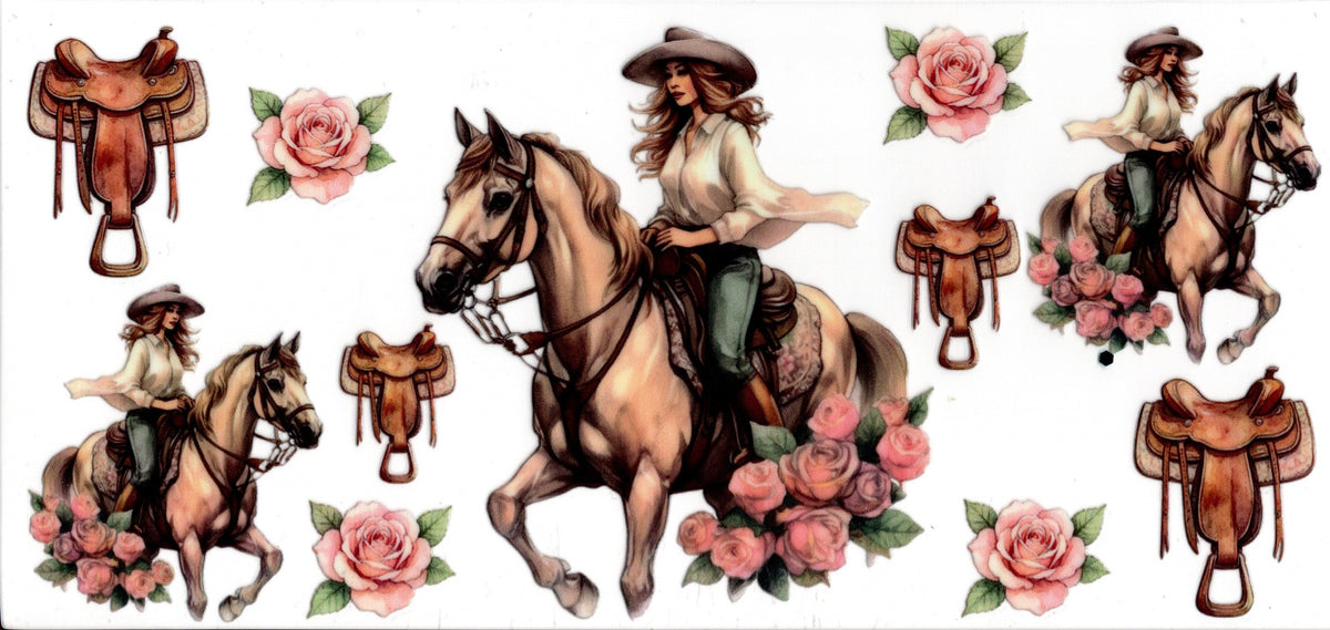 Cowgirl on horse