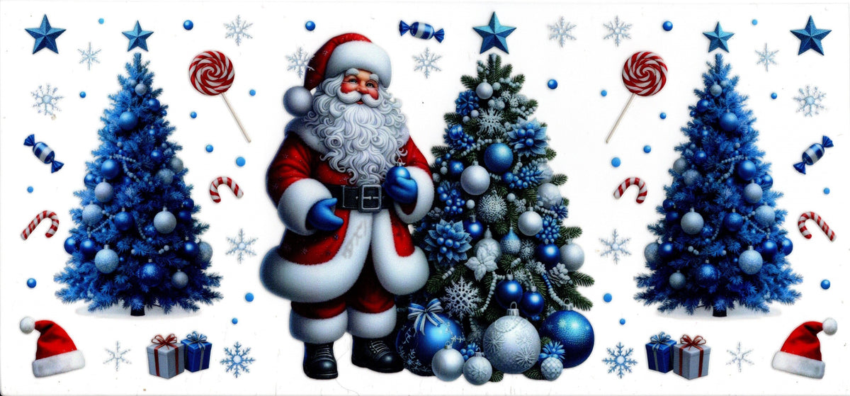 Santa and Christmas trees