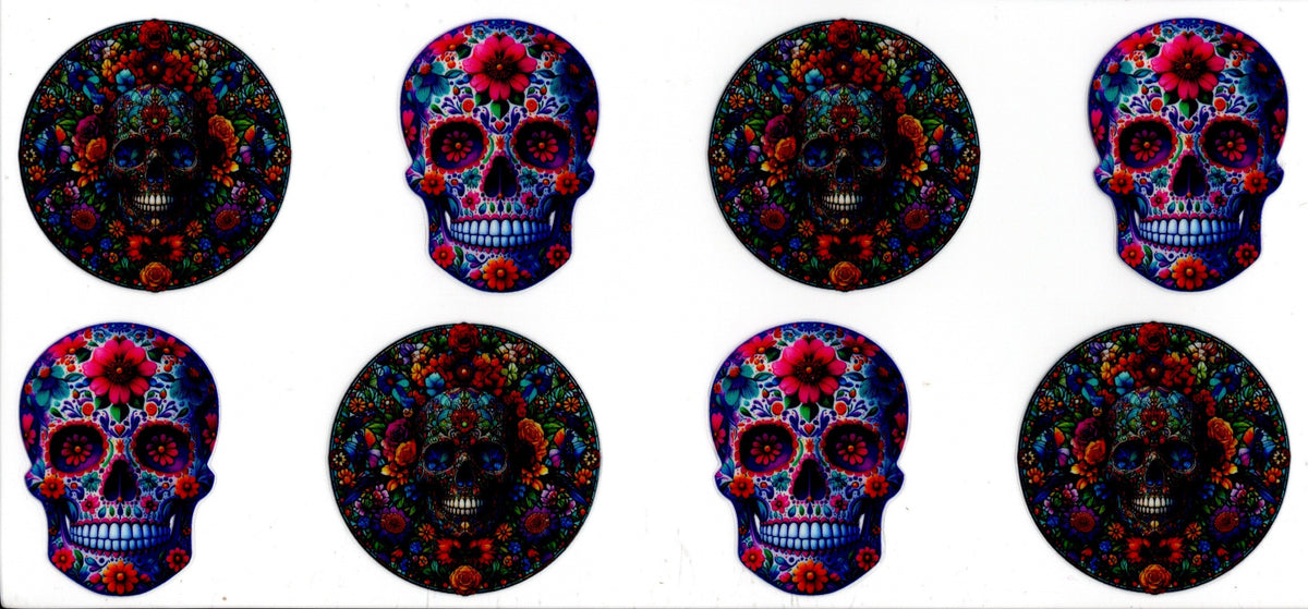 Skull and flowers