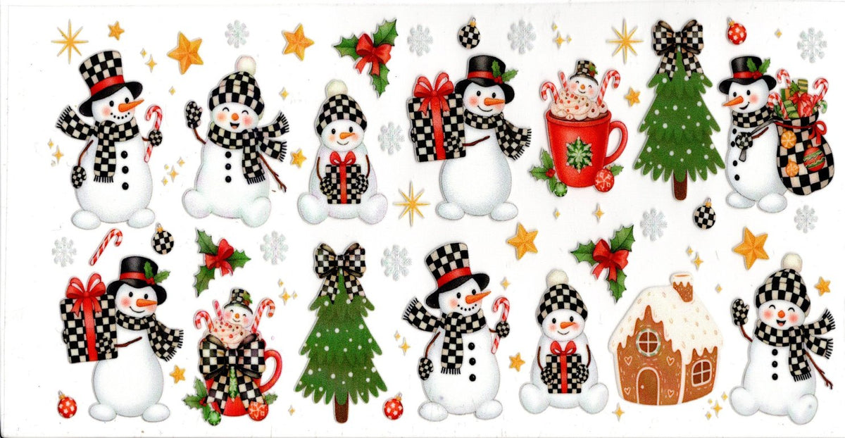 Checkered Snowmen